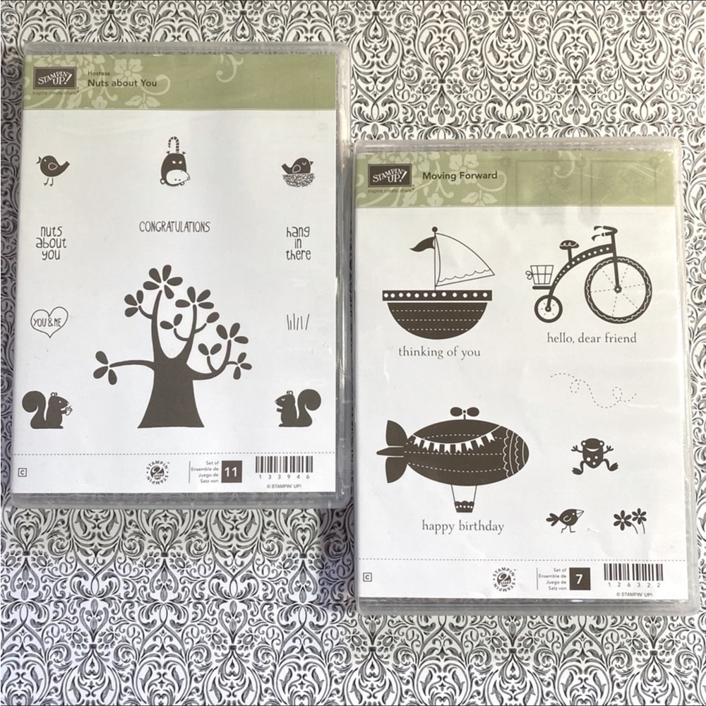 Stampin Up Nuts About You & Moving Forward, 2 Stamp Sets Card Making